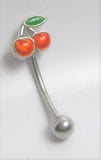 Cherry Cherries Vertical VCH Clitoral Clit Hood Piercing Ring Curved Post 16G - I Love My Piercings!
