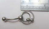 Stainless Surgical Steel Hoops Dangle VCH Vertical Clitoral Clit Hood Ring 14g