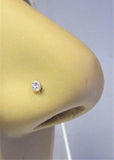 3 Flexible Metal Sensitive Bioplast Nose Screws Clear Gem Crystal 20 gauge 20g - I Love My Piercings!