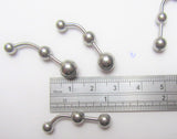 Surgical Steel Balls Stimulation VCH Vertical Intimate Clitoral Clit Bar Hood Post Ring 14g