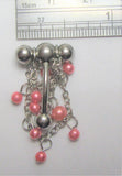 Triple Ball Pink Pearl Dangle VCH Vertical Clitoral Clit Hood Bar Post Ring 14g - I Love My Piercings!