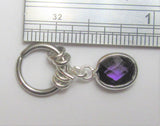 Horizontal Hood Clit Clitoral HCH Purple Oval Facet Gem Dangle Hoop Ring 16G - I Love My Piercings!