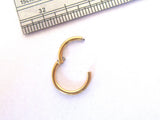 Daith Piercing Gold Hinged Hoop for Migraines 16g 8 mm or 10 mm - I Love My Piercings!