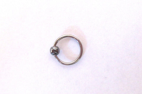 Daith Jewelry for Migraines Hematite Stone Surgical Steel Hoop Choose gauge / diameter - I Love My Piercings!