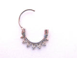 Daith Jewelry for Migraines Surgical Steel Triple Beaded Loop Hoop 18 gauge 8 mm diameter - I Love My Piercings!