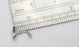Sterling Silver Nose Stud L Shape Bent Pin Post Simple Plain Cross 20g 20 gauge