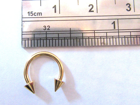 Daith Jewelry for Migraines Gold Titanium Horseshoe with Spikes 16g Choose Diameter - I Love My Piercings!