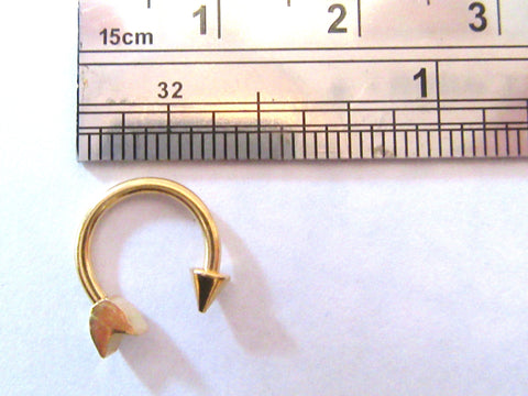 Daith Jewelry for Migraines Gold Titanium Arrow Horseshoe 16g Choose Diameter - I Love My Piercings!
