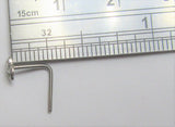 Surgical Steel Star Flower Swirl Nose Stud Pin Ring L Shape 20 gauge 20g