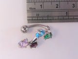 Surgical Steel VCH Hood Cover Mosaic Multi Crystal Swirls Curved 14 gauge 14g - I Love My Piercings!