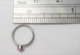 Surgical Steel Mauve Opal Seamless Nose Hoop Ring 20 gauge 20g 8 mm
