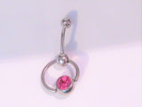 Surgical Steel Big Pink Ball Pressure Barbell VCH Clitoral Hood Ring 14 gauge - I Love My Piercings!