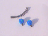 Surgical Steel Blue Opal Balls VCH Clit Hood Piercing Ring Barbell 16 gauge 16g - I Love My Piercings!