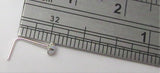 Sterling Silver 2mm White Opal Nose Ring Pin L Shape Bent Stud Post 22 gauge 22g