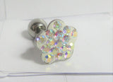 Surgical Steel Iridescent Swarvoski Flower Cartilage Piercing Stud 16g