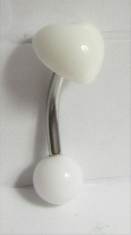 White Heart VCH Clit Hood Jewelry Piercing 14 gauge 1/2 inch long - I Love My Piercings!