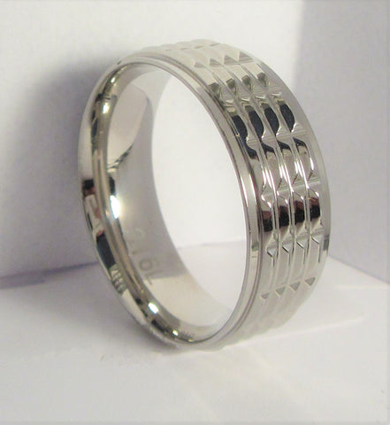 Size 10 Stainless Surgical Steel Ring  / 8mm Width