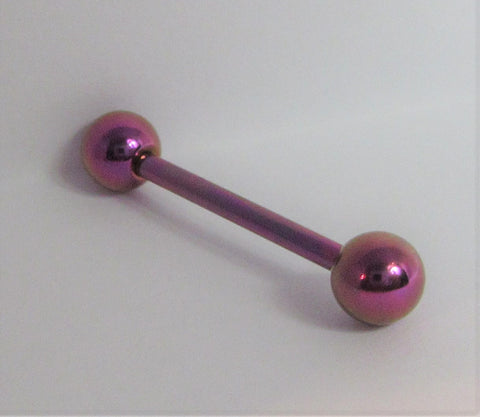 Purple Titanium Straight Barbell 14 gauge 5/8 inch long