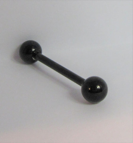 Black Titanium Straight Barbell 14 gauge 5/8 inch long