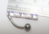 Surgical Steel VCH Jewelry Hood Christina Purple CZ Crystal Chandelier Barbell 14 gauge 14g