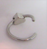 Surgical Steel Seamless Heart Dangle Hoop Septum, Daith, Helix 16 gauge