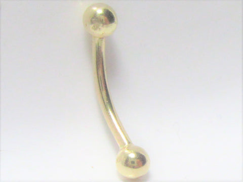 14k Gold Barbell Balls VCH Vertical Clitoral Hood Jewelry Clit Hood Ring 14 gauge
