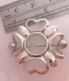 Stainless Steel Hearts Hoop Nipple Barbell Ring SHIELD 14 gauge 14g