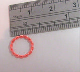 Stainless Surgical Steel Coral Braided Seamless Hoop 16 gauge 16g 8 mm Diameter