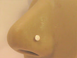 Glitter Splash 2mm Crystal Nose Rings Pins L Shape Bent Studs Post 22 gauge 22g