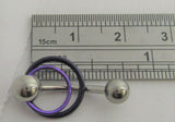 Surgical Steel 2 Tone Purple Hoop Dangle Barbell VCH Clit Clitoral Hood Ring 14g - I Love My Piercings!
