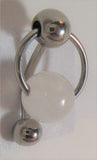 Moonstone Pressure Ball Dangle Barbell VCH Clit Clitoral Hood Ring 14 gauge - I Love My Piercings!