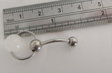 Moonstone Pressure Ball Dangle Barbell VCH Clit Clitoral Hood Ring 14 gauge - I Love My Piercings!