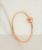 18k Rose Gold Fancy Ball Nose Jewelry Hoop Ring Small 9mm Diameter 22 gauge 22g - I Love My Piercings!