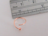 18k Rose Gold Fancy Ball Nose Jewelry Hoop Ring Small 9mm Diameter 22 gauge 22g - I Love My Piercings!