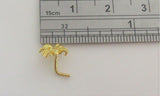 18k Gold Plated Nose Stud Pin Ring Bent L Shape Spider 20 gauge 20g