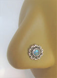 Sterling Silver Abalone Shell Flower Nose Bent L Shape Stud Pin Post 20 gauge - I Love My Piercings!