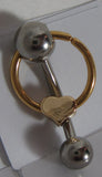 Surgical Steel Gold Heart Hoop Dangle VCH Clitoral Clit Hood Ring 14g - I Love My Piercings!