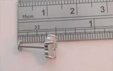 Surgical Steel White Opalite Flower Stud Post Lip Tragus Cartilage Ring 16 gauge 16g