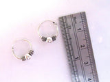 Sterling Silver Bali Ball Hoop Earrings - I Love My Piercings!