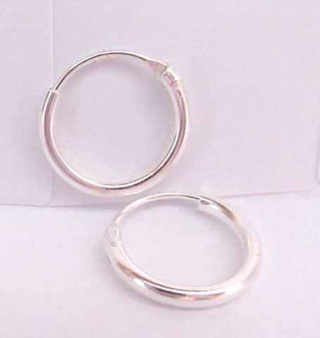 Sterling Silver Hoop Earrings - I Love My Piercings!