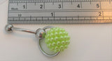 Lime Bubble Pearl Pressure Ball VCH Ring Bar Clit Hood Clitoral 14 gauge 14g - I Love My Piercings!