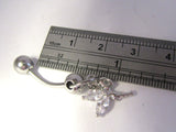 Clear CZ Tinkerbell Dangle Barbell VCH Jewelry Clit Clitoral Hood Ring 14 gauge - I Love My Piercings!