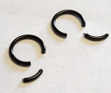 BLACK Segment Seamless SNAKE BITES Lip Hoops Rings  14g 14 gauge 8mm Diameter - I Love My Piercings!