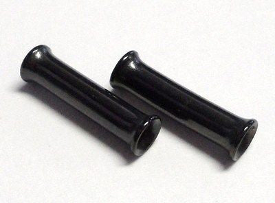 Pair 2 pieces Black Titanium Tunnels Ear Lobes Double Flare 10 gauge 10g - I Love My Piercings!