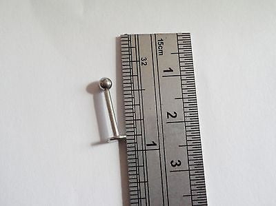 Surgical Steel Internally Threaded Stud Barbell 16 gauge 16g 10mm Post 3mm Ball - I Love My Piercings!