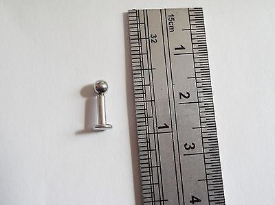 Surgical Steel Internally Threaded Stud Barbell 14 gauge 14g 6mm Post 3mm Ball - I Love My Piercings!