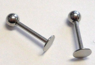 Surgical Steel Studs Posts Earrings Tragus Cartilage Conch 18g 18 gauge 10mm - I Love My Piercings!