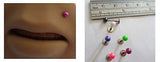 6 Pearlized Monroe Upper Top Lip Studs Ball Rings Posts 16 gauge 16g - I Love My Piercings!