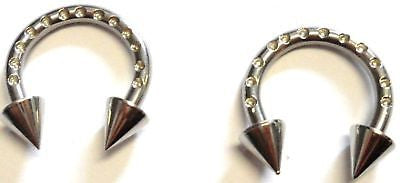 Pair TRIBAL Circulars Stainless Steel 12 gauge 12g 1/2" - I Love My Piercings!