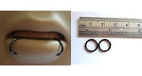 Black Titanium Segment Snake Bites Piercings Hoops Bottom Lip 16 gauge 16g - I Love My Piercings!